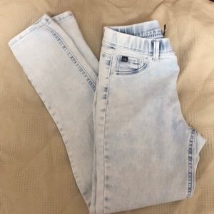 Girls Denim Jeggings Stone Wash